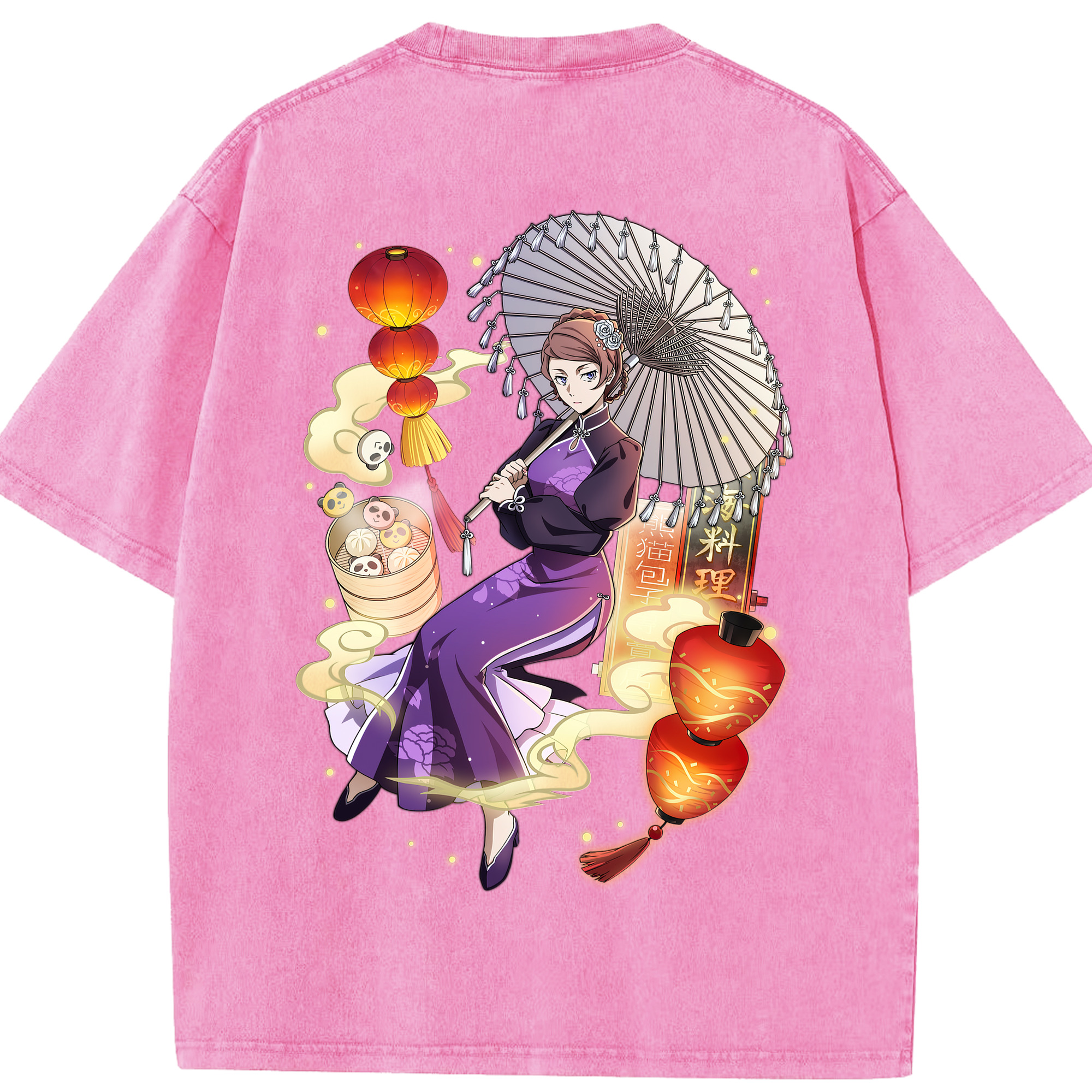 （画像用） 文豪ストレイドッグス Bungo Stray Dogs 綿100% ヴィンテージ風 半袖Tシャツ（背面プリント）